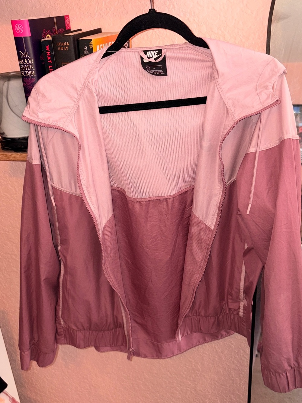 Nike Women's Two-Tone Pink Windbreaker Jacket